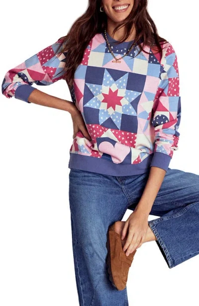 BODEN BODEN HANNAH PATCHWORK SWEATSHIRT
