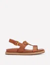 Boden Hardware Detail Footbed Sandal Tan Women  In Brown