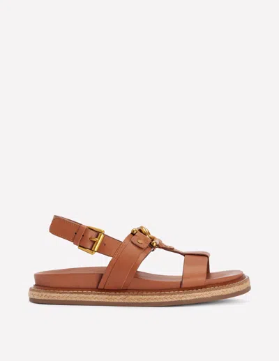 Boden Hardware Detail Footbed Sandal Tan Women  In Brown