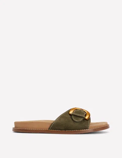 Boden Hardware Mule Sandal Deep Olive Women  In Green