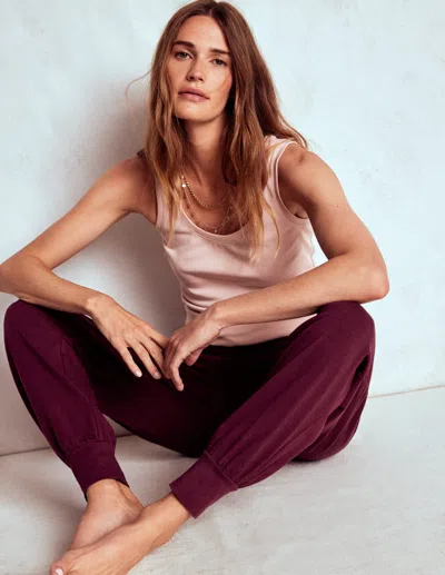 Boden Hareem Jersey-jogginghose-dunkelviolett In Burgundy
