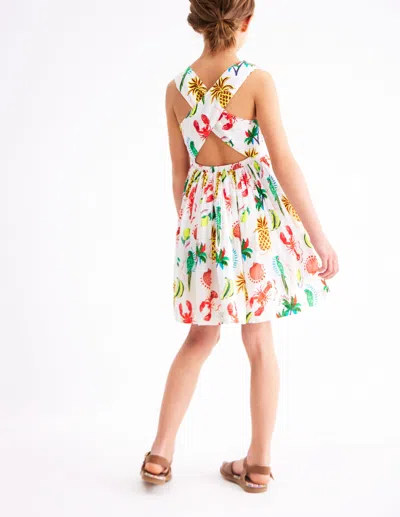 Boden Kids' Harper Cross Back Dress Multi Tropical