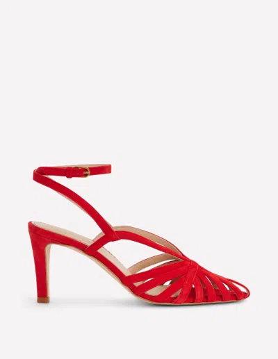Boden Heeled Cage Sandals-post Box Red Female