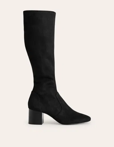 Boden Heeled Stretch Knee Bootsblack Women  In Black