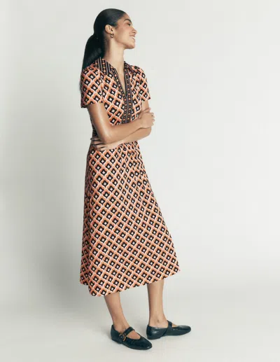 Boden Heidi Midi-teekleid Aus Jersey In Mandelmilch | Grösse 30 In Brown