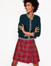 Boden Helen Buckled Kiltred And Blue Check Women  In Red And Blue Check