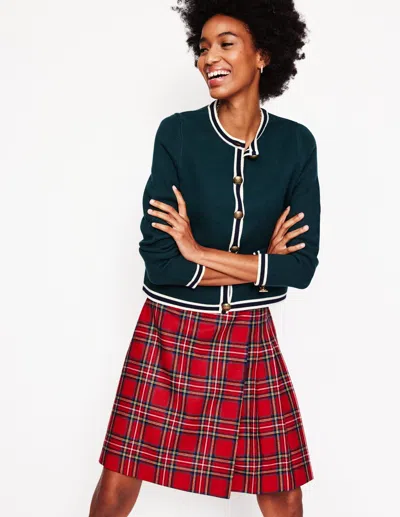 Boden Helen Buckled Kiltred And Blue Check Women  In Red And Blue Check