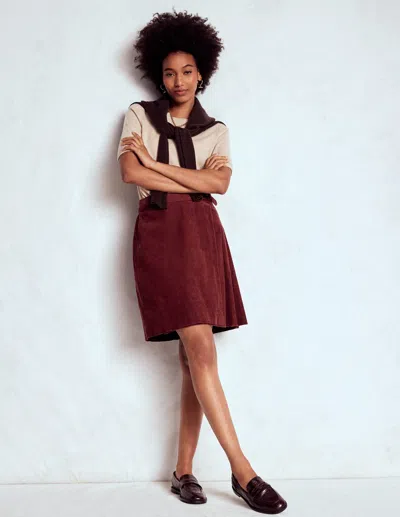 Boden Helen Schottenrock Aus Cord-kastanie In Brown