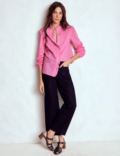 Boden Helena Cotton Dobby Top-rose Bloom Female  In Pink