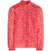 Boden Helena Floral Cotton Button-up Shirt In Red