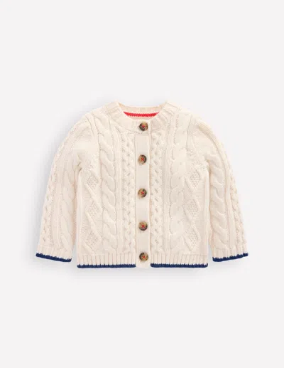 Boden Babies' Klassische Strickjacke Mit Zopfmuster-anenome In Brown