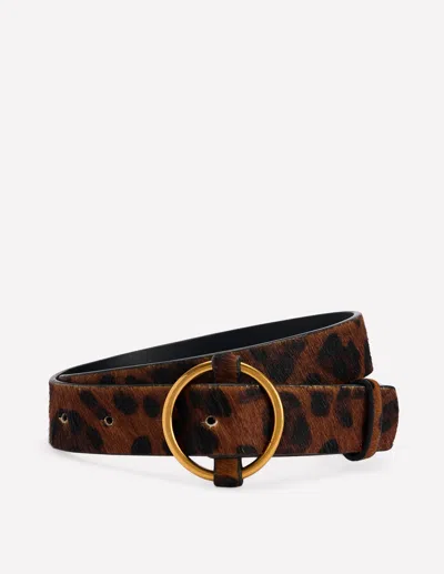 Boden Heritage Classic Belt Leopard Pony Women  In Animal Print