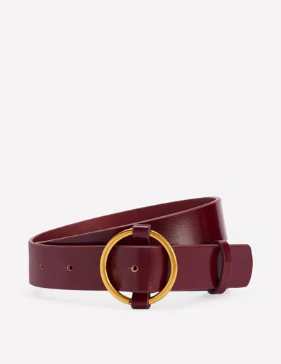 Boden Heritage Classic Belt Oxblood Women  In Burgundy
