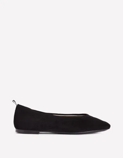 Boden High Cut Ballet Flats Black