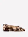 Boden High Cut Stitch Detail Flats Black/white  In Multi