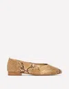 Boden High Cut Stitch Detail Flats Neutral  In Brown