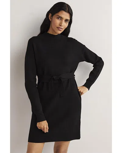 Boden High-neck Knit Shift Dress In Black