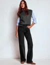 Boden High Rise Column Leg Jeans Black  In Black