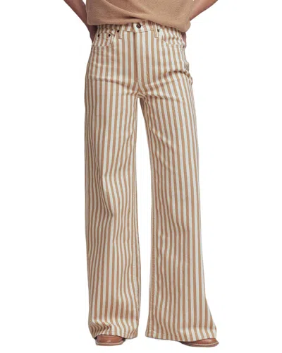 Boden High Rise Linen-blend Wide Leg Jean In Neutral