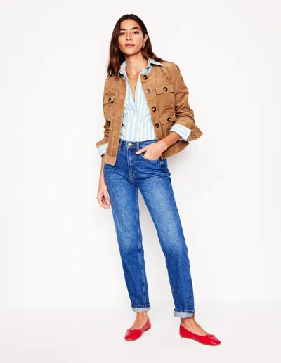 Boden High Rise Straight Leg Jeansmid Wash Women  In Mid Wash