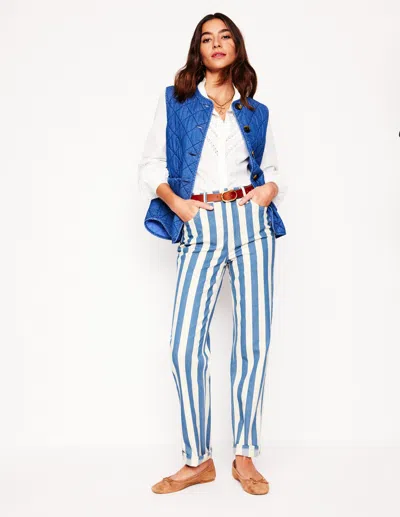 Boden High Rise Stripe Jeans-marine Wide Stripe Female  In Blue