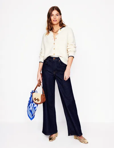 Boden High Rise Wide Leg Jeansindigo Rinse Women  In Indigo Rinse