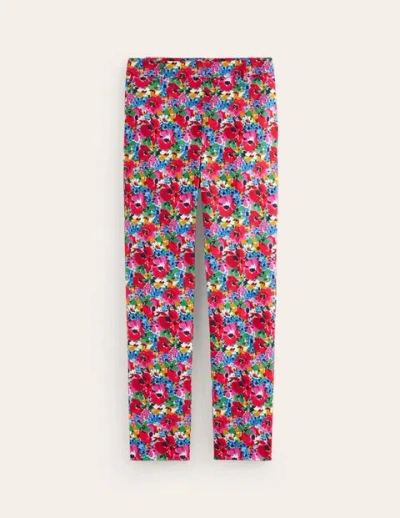 Boden Highgate Cotton Sateen Pants Multi, Wild Poppy Women