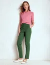 Boden Highgate Ponte Trousers-hunter Green Female  In Pink