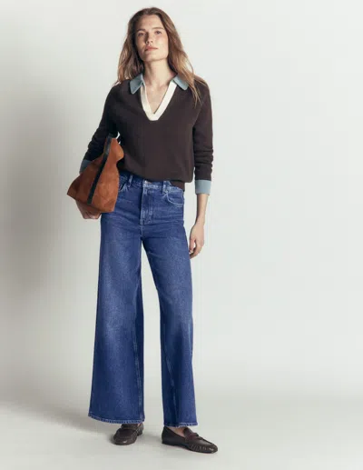 Boden Hoch Geschnittene Jeans Mit Weitem Bein | Grösse 33 In Blue