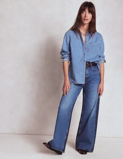 BODEN HOCH GESCHNITTENE JEANS MIT WEITEM BEIN-MUSTERMIX