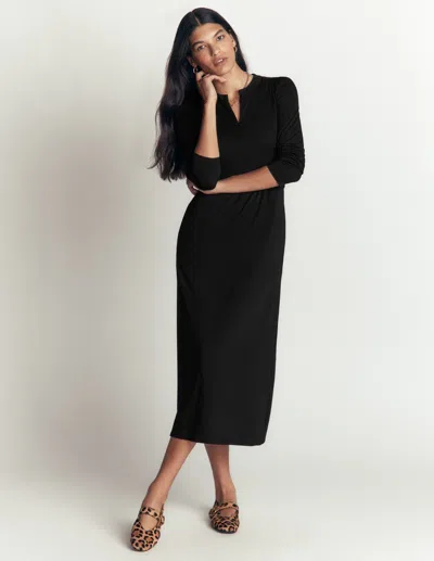 Boden Hope Jerseykleid Mit Reissverschlussdetail In Schwarz | Grösse 30 In Black