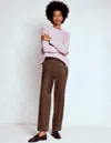 Boden Hose Aus Wildleder Mit Geradem Bein-dunkle Schokolade In Brown