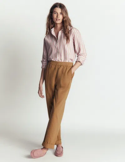 Boden Hose Mit Mittelhohem Bund Und Geradem Bein In Beige | Grösse 30 In Pink