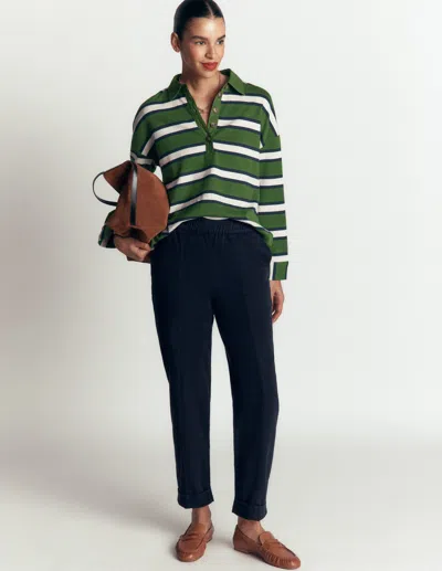 Boden Hose Mit Mittelhohem Bund Und Geradem Bein In Blau | Grösse 30 In Green