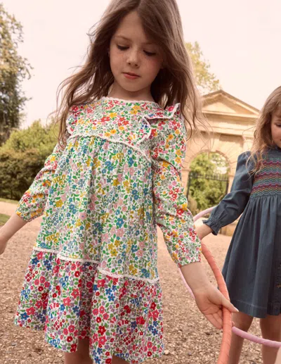 Boden Kids' Hotchpotch Jersey Dress-hotchpotch Flowerbed Female  In Multi