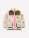 Boden Hübsche Jacke Aus Teddyfell-mix-sanftes Naturweiss Stickerei In White