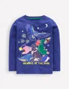 Boden Im Dunkeln Leuchtendes Langarmshirt-mittelalterliches Blau Animals Of The Dark In Blue