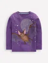 Boden Glow Superstitch T-shirt-mystic Purple Bat Male  In Brown
