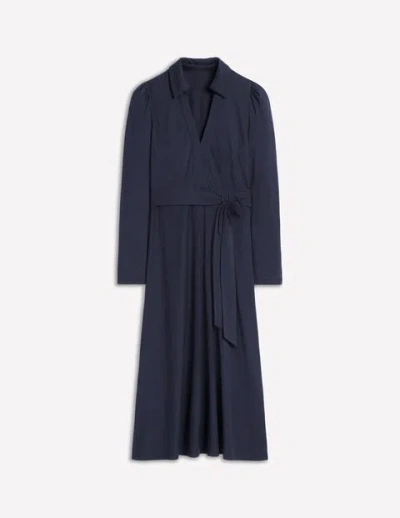 Boden Imogen Collared Jersey Dress Navy Women