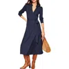 Boden Imogen Collared Jersey Dress Navy Women  In Navy