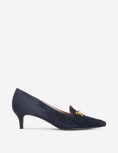 Boden Iris Heel Snaffle Point Loafer Navy Women  In Blue
