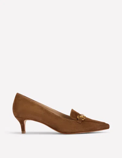 Boden Iris Heel Snaffle Point Loafer Raw Umber  In Brown