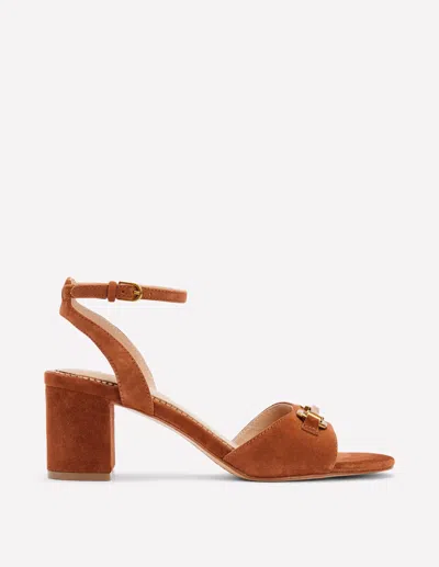 Boden Iris Sandalen Mit Trensendetail Und Blockabsatz-hellbraun In Brown