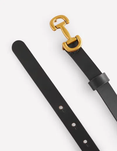 Boden Iris Skinny Snaffle Trim Belt Black Women