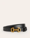 BODEN IRIS SKINNY SNAFFLE TRIM BELT BLACK WOMEN BODEN