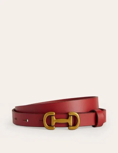 Boden Iris Skinny Snaffle Trim Belt Red Women