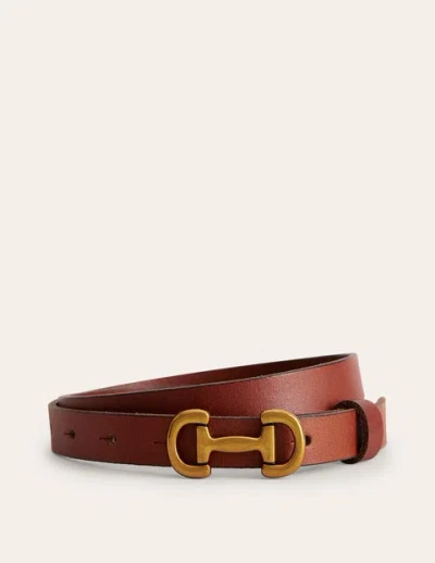 Boden Iris Skinny Snaffle Trim Belt Tan Women