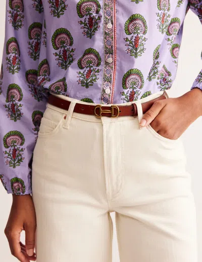 Boden Iris Skinny Snaffle Trim Belt Tan Women  In Brown