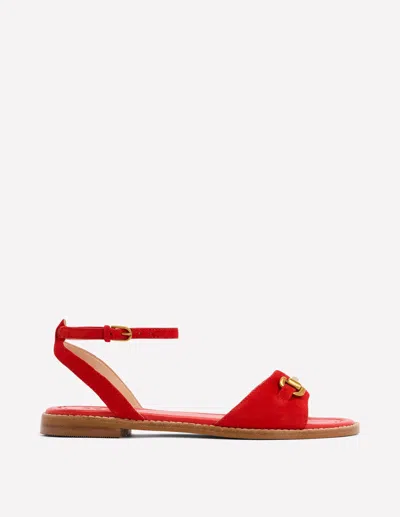Boden Iris Snaffle Flat Sandals Post Box Red Women