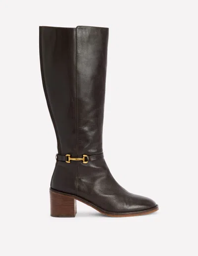 Boden Iris Snaffle Heel Boot Chocolate  In Brown